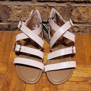 Bebe Pink Gladiator Sandals Size 1 NWT